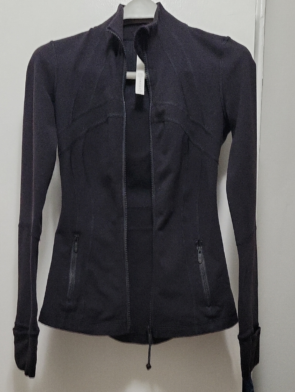 lululemon athletica Black Slim Zip-Up Bomber Jacket